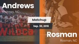 Matchup: Andrews  vs. Rosman  2016