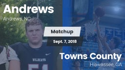 Matchup: Andrews  vs. Towns County  2018