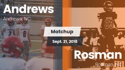Matchup: Andrews  vs. Rosman  2018