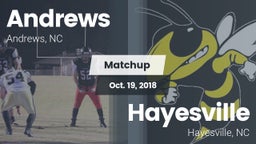 Matchup: Andrews  vs. Hayesville 2018