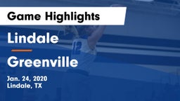 Lindale  vs Greenville  Game Highlights - Jan. 24, 2020