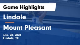 Lindale  vs Mount Pleasant  Game Highlights - Jan. 28, 2020