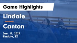 Lindale  vs Canton  Game Highlights - Jan. 17, 2024