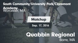 Matchup: South Community/Univ vs. Quabbin Regional  2016