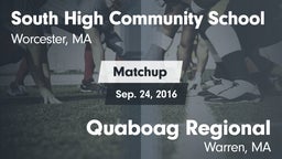 Matchup: South Community/Univ vs. Quaboag Regional  2016