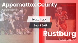 Matchup: Appomattox County vs. Rustburg  2017