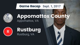 Recap: Appomattox County  vs. Rustburg  2017