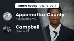 Recap: Appomattox County  vs. Campbell  2017