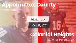 Matchup: Appomattox County vs. Colonial Heights  2017