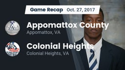 Recap: Appomattox County  vs. Colonial Heights  2017