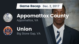 Recap: Appomattox County  vs. Union  2017