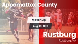 Matchup: Appomattox County vs. Rustburg  2018