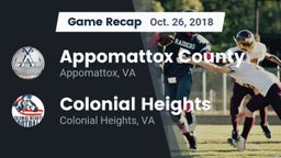 Recap: Appomattox County  vs. Colonial Heights  2018