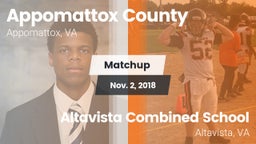 Matchup: Appomattox County vs. Altavista Combined School  2018