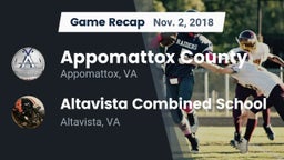 Recap: Appomattox County  vs. Altavista Combined School  2018