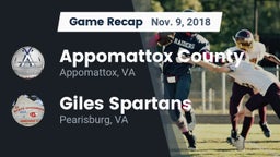 Recap: Appomattox County  vs. Giles  Spartans 2018