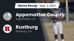 Recap: Appomattox County  vs. Rustburg  2021