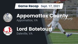 Recap: Appomattox County  vs. Lord Botetourt  2021
