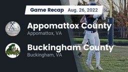 Recap: Appomattox County  vs. Buckingham County  2022
