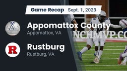 Recap: Appomattox County  vs. Rustburg  2023