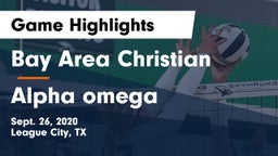 Bay Area Christian  vs Alpha omega Game Highlights - Sept. 26, 2020