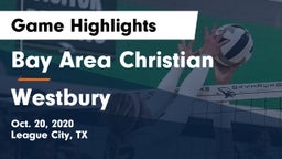 Bay Area Christian  vs Westbury  Game Highlights - Oct. 20, 2020