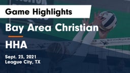 Bay Area Christian  vs HHA Game Highlights - Sept. 23, 2021