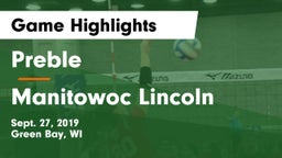 Preble  vs Manitowoc Lincoln Game Highlights - Sept. 27, 2019