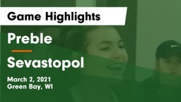 Preble  vs Sevastopol  Game Highlights - March 2, 2021