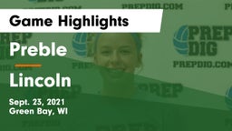 Preble  vs Lincoln  Game Highlights - Sept. 23, 2021