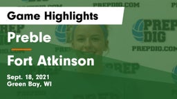 Preble  vs Fort Atkinson  Game Highlights - Sept. 18, 2021