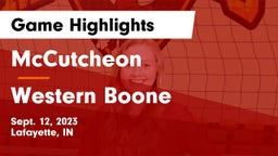 McCutcheon  vs Western Boone  Game Highlights - Sept. 12, 2023
