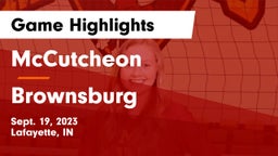 McCutcheon  vs Brownsburg  Game Highlights - Sept. 19, 2023
