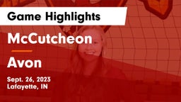 McCutcheon  vs Avon  Game Highlights - Sept. 26, 2023