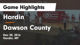 Hardin  vs Dawson County  Game Highlights - Dec 20, 2016