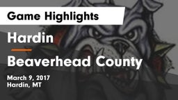 Hardin  vs Beaverhead County  Game Highlights - March 9, 2017