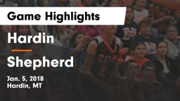 Hardin  vs Shepherd Game Highlights - Jan. 5, 2018