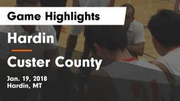 Hardin  vs Custer County  Game Highlights - Jan. 19, 2018