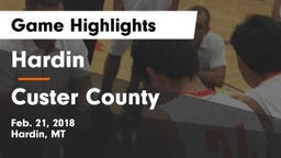 Hardin  vs Custer County  Game Highlights - Feb. 21, 2018