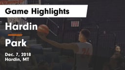 Hardin  vs Park  Game Highlights - Dec. 7, 2018