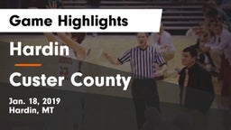 Hardin  vs Custer County  Game Highlights - Jan. 18, 2019