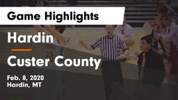 Hardin  vs Custer County  Game Highlights - Feb. 8, 2020