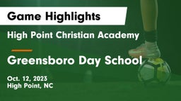 High Point Christian Academy  vs Greensboro Day School Game Highlights - Oct. 12, 2023