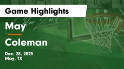 May  vs Coleman  Game Highlights - Dec. 28, 2023