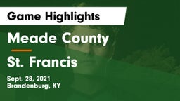 Meade County  vs St. Francis Game Highlights - Sept. 28, 2021