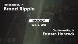 Matchup: Broad Ripple High Sc vs. Eastern Hancock  2016