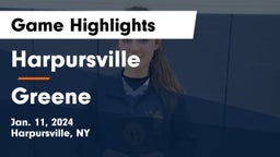 Harpursville  vs Greene  Game Highlights - Jan. 11, 2024