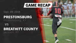 Recap: Prestonsburg  vs. Breathitt County  2016