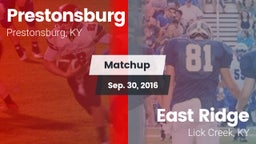 Matchup: Prestonsburg High vs. East Ridge  2016