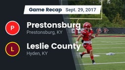 Recap: Prestonsburg  vs. Leslie County  2017